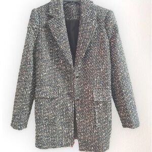 Elie Tahari Multicolor Tweed Blazer